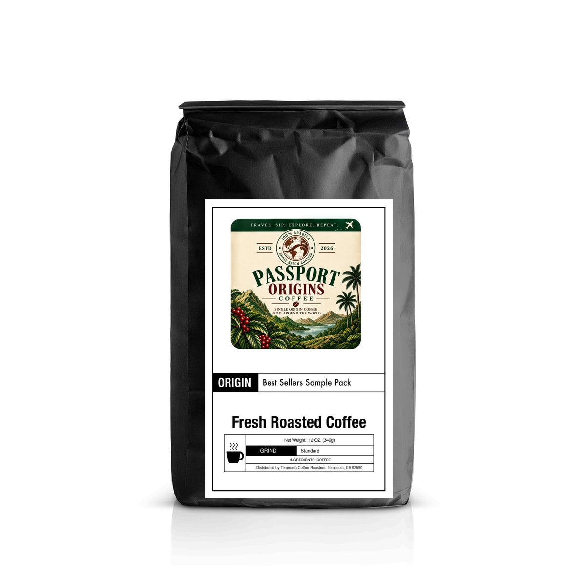 Best Sellers Sample Pack: 6Bean, Cowboy, Breakfast, Peru, Mexico, Bali